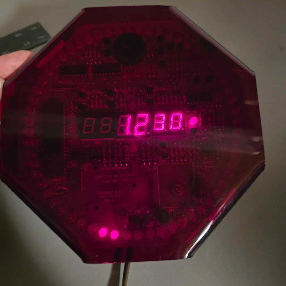 Vintage HyperClock by SkiTronix Red LED Digital Alarm DIY Learn To Solder Clock